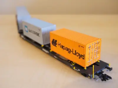 Pre supported H0 1 87 scale 20ft container 3D print model