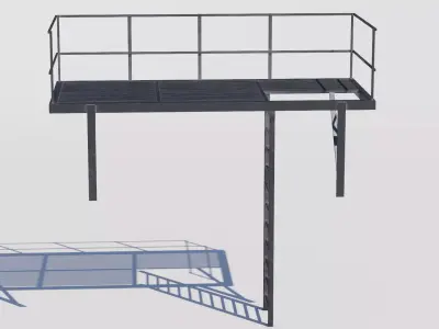 Stair - Fances Bundle Low-poly 3D model