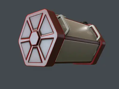 Sci Fi Container Low-poly 3D model purchase
