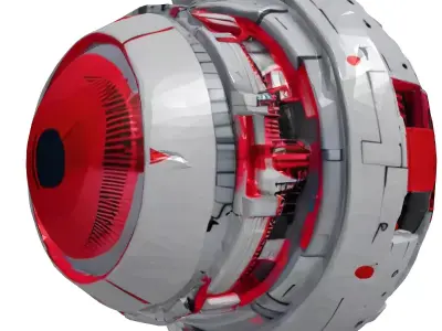 Futuristic Cybernetic Eye 3D 3D model