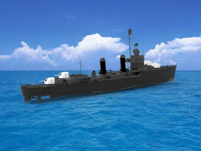 USS Laffey 3D model