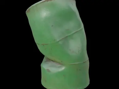Damaged Oil Drum Low-poly 3D model