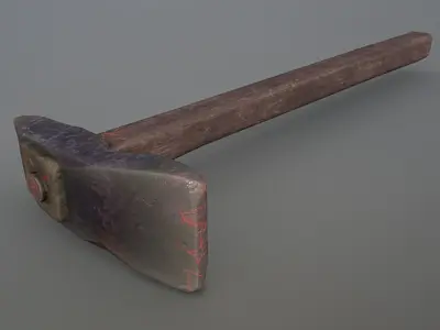 Hoe - Obsidian Low-poly 3D model