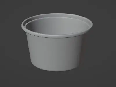 8 oz Yogurt Sour Cream French Onion Dip Container with Lid 3D model