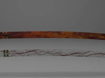 Katan sword  Low-poly 3D model Low-poly 3D model