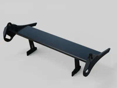 spoiler rear auto tuning garage 3D model