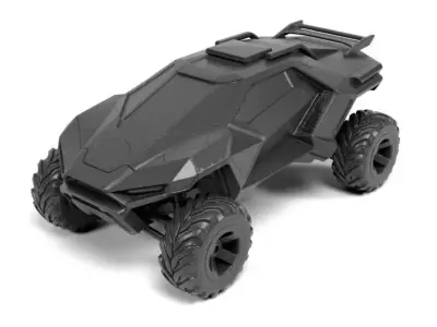 Sci-fi car 3D print model
