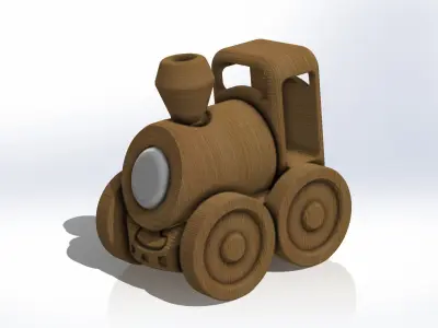 3D Printable Wooden Toy Train Set 3D print model
