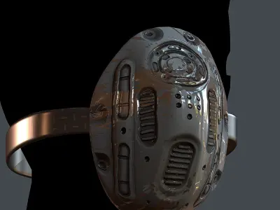 Helmet gas mask scifi military combat Low-poly  Low-poly 3D model purchase