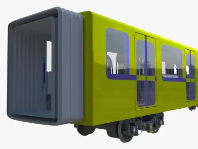Metro train 3D model