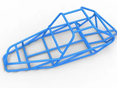 Frame for old school Sand Rail buggy Scale 1 to 25 3D print model