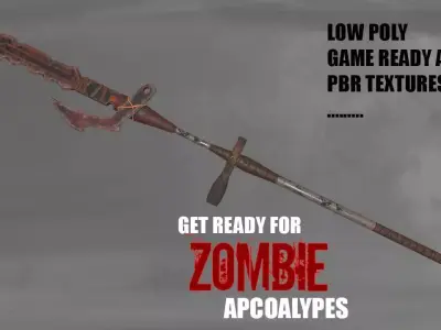 SPEAR for zombie games  Low-poly 3D model