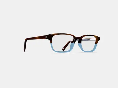 Crane Low Bridge Fit Eyeglasses in Eastern Bluebird Fade 3D model