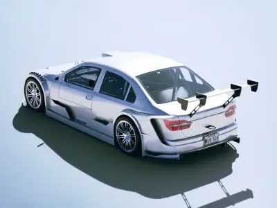 Toyota Camry Touring Race 2018 Low-poly 3D model