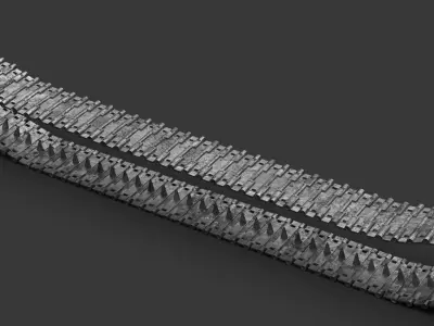 Tank chain Free low-poly 3D model