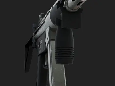 MP5K-PDW Low-poly 3D model