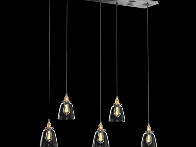 CLOCHE RECTANGULAR PENDANT 3D model