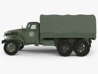 GMC CCKW Military Truck 3D model