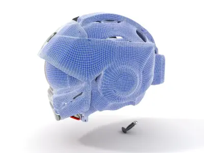 Futuristic Motorcycle Helmet Model Pack Low-poly 3D model
