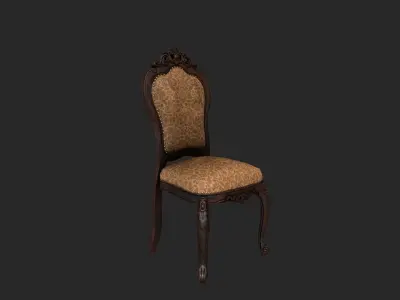 Antique Chair Low-poly 3D model
