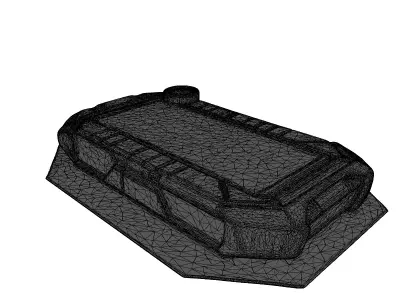 Sleek SciFi Datapad with Cracked Hologram 3D model