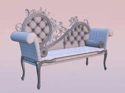 Chaise Lounges Victorian Antique Chair 3D model