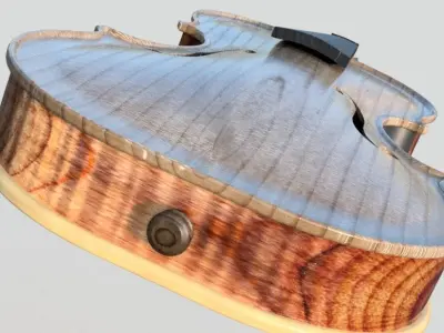 VIOLIN Stradivari design inspired 3D print model