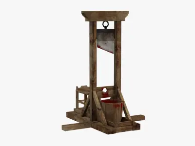 Lowpoly Guillotine Low-poly 3D model