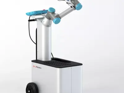 UR3 with ER5 Max Mobility And Flexibility Robot Cell 3D model