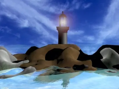 light house Low-poly 3D model