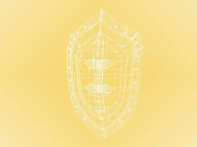 Lowpoly Shield lord of rings Free low-poly 3D model