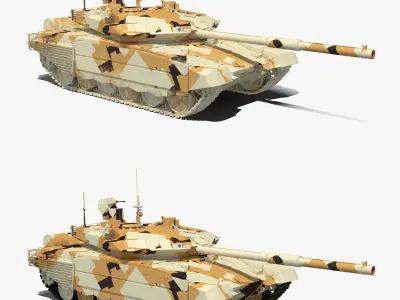 T-90 MS Desert Collection 3D Model Pack