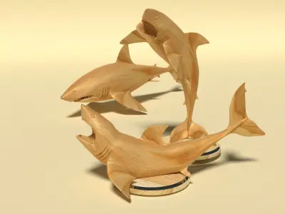 Sharks figurine 3D model
