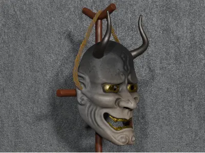 Kudan mask japanese theater Noh 3D model 3D model
