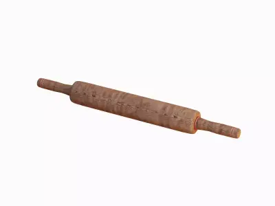Wooden Rolling Pin 03 Low-poly 3D model