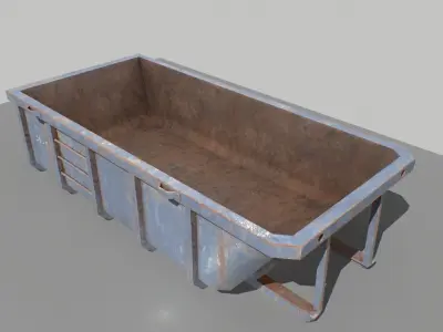 Trash Container 2 PBR Low-poly 3D model