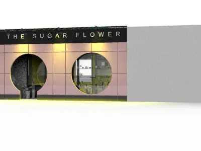 Cafe Exterior Free 3D model