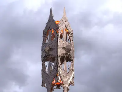 Solar powered Tower 1  3D model