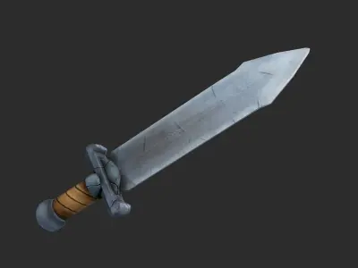 Stylized Lowpoly Fantasy Sword 1 Low-poly 3D model