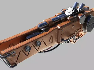 ShotGun futuristic weapon 3D model