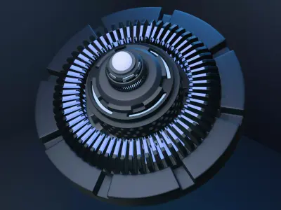 Sci-Fi Energy Core Mk-IV Low-poly 3D model