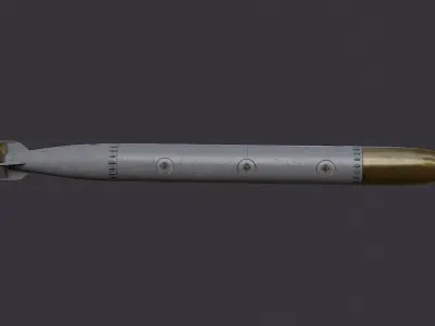 German Torpedo Naval Weapon Model Low-poly 3D model