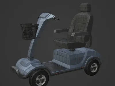 Generic Mobility Scooter -- wheelchair Low-poly 3D model