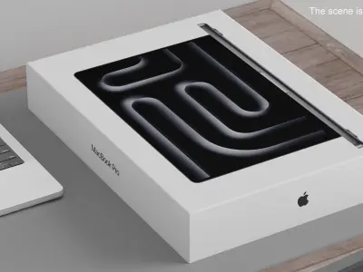 16-inch Apple MacBook Pro Packaging Box 3D model