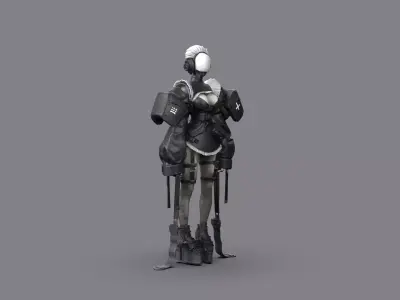 Night City Character Resident 3D model get