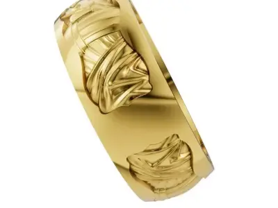 RING VENUS Y MARTE 3DM STL OBJ model for 3D printing and CNC 3D print model
