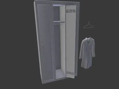 Factory locker Low-poly 3D model