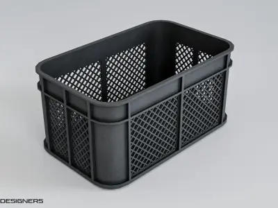 Plastic Crate Pack Low-poly 3D model