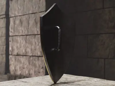 Realistic Game Ready Shield Set 01 Low-poly 3D model