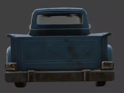 Old scratched truck 3d model 3D model